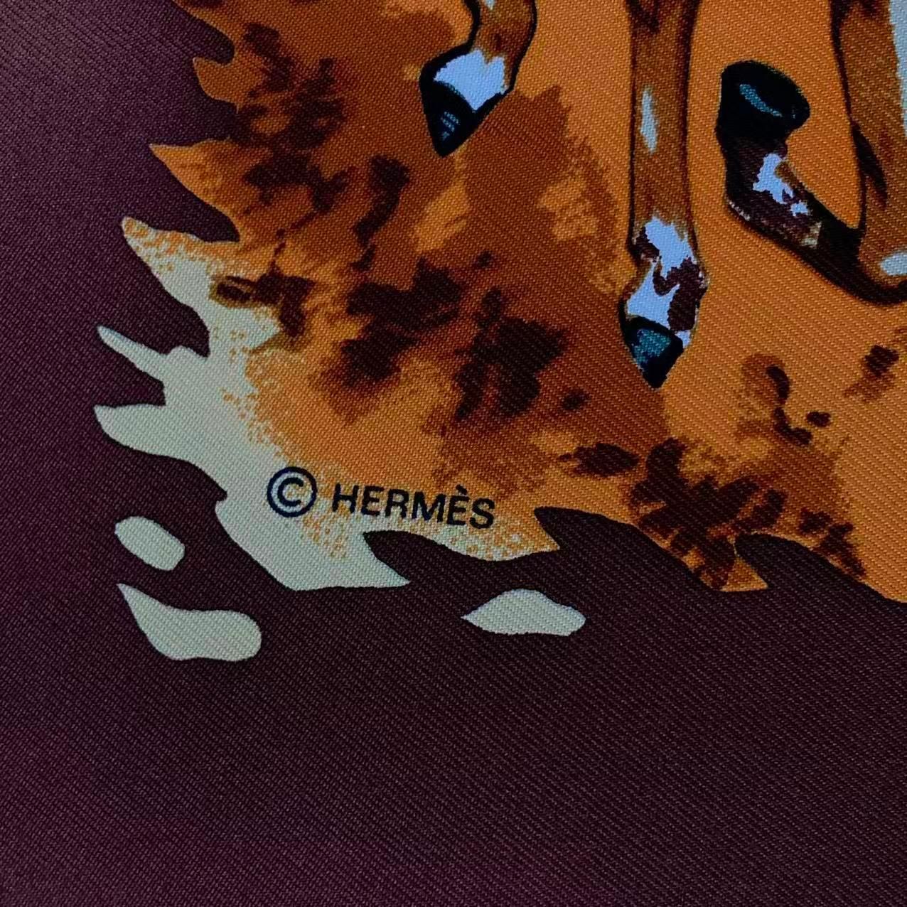 新品同様 HERMES エルメス スカーフ シルク カレ90 AFRICA アフリカ 
