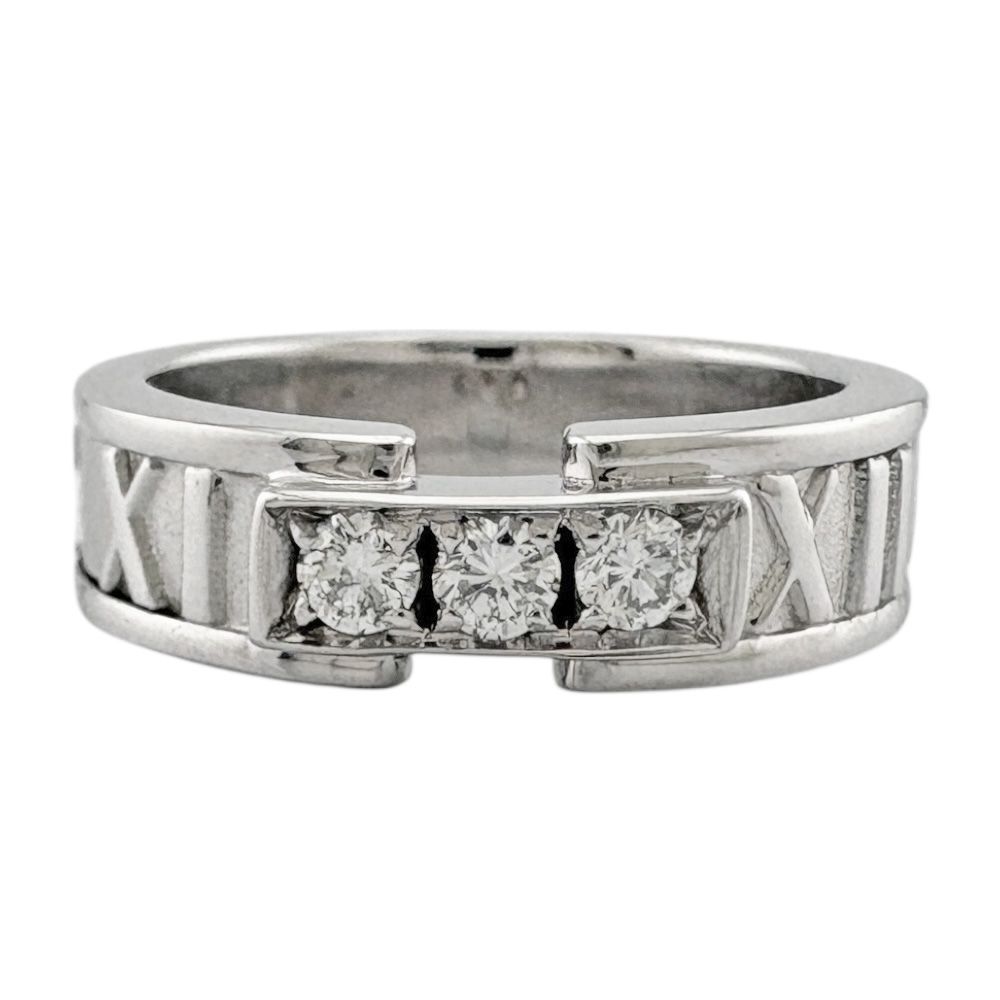 ティファニー アトラス リング 指輪 9号 18金 K18ホワイトゴールド