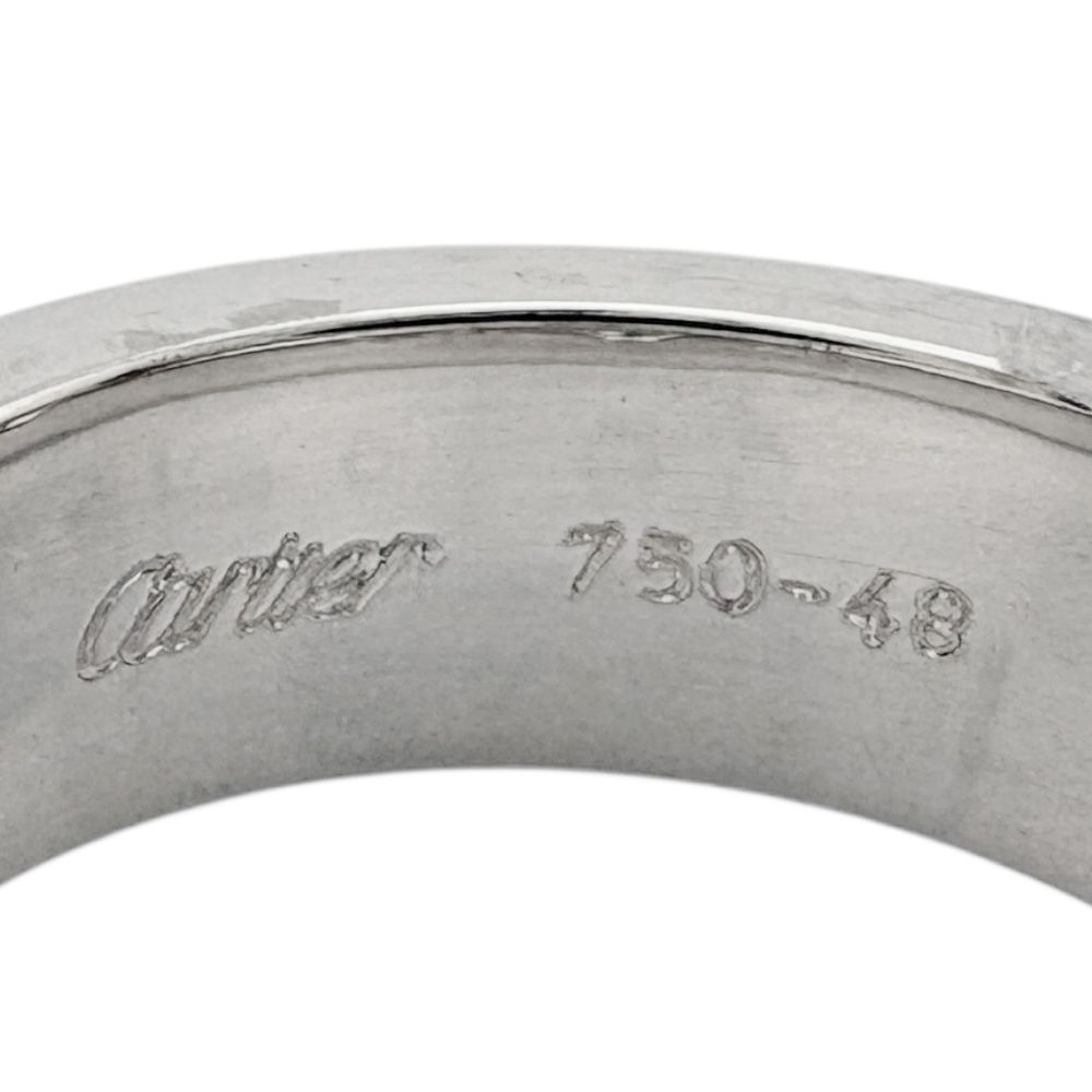 カルティエ ラブ 3P ダイヤモンド リング 指輪 8号 18金 K18ホワイト