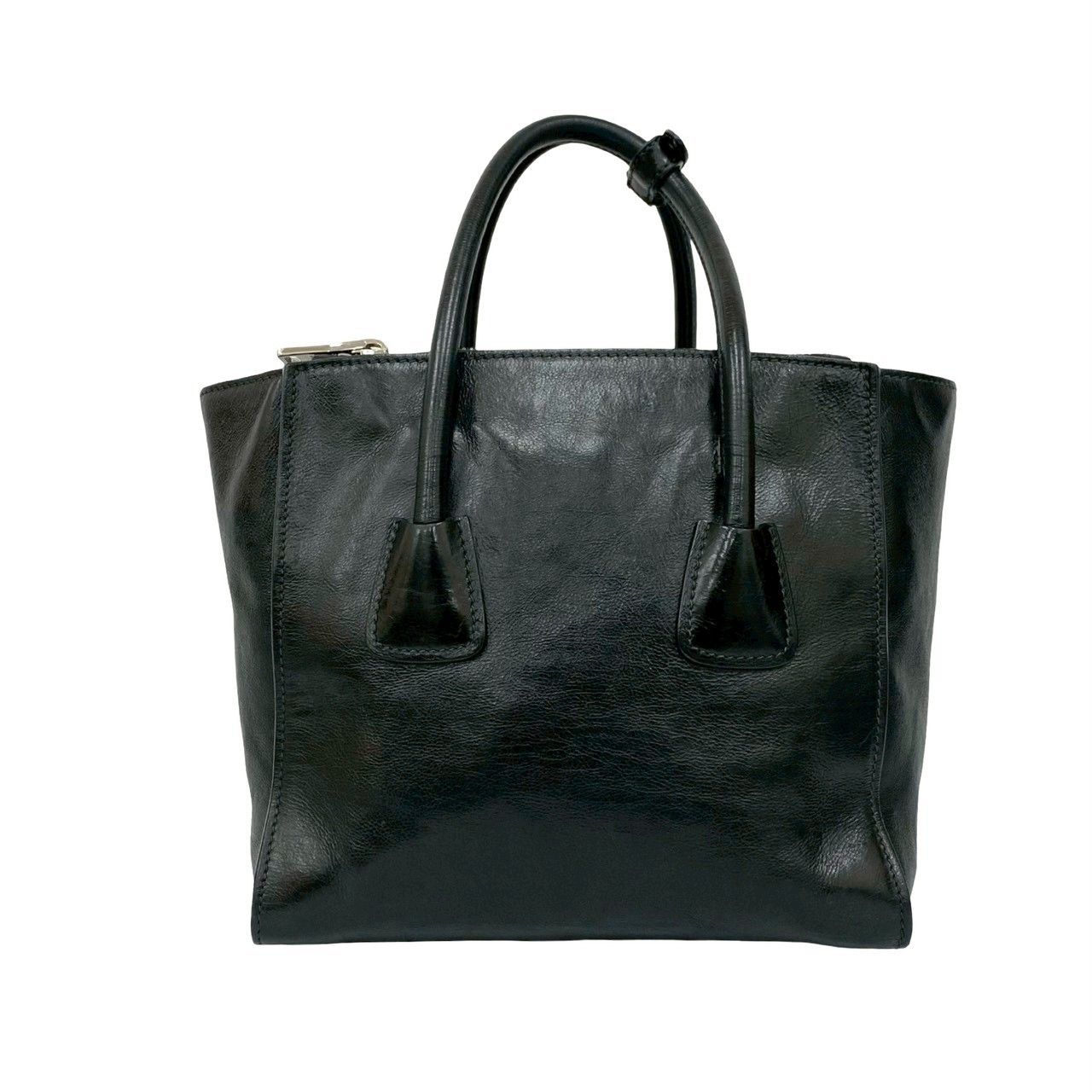 極 美品 希少品 PRADA プラダ 三角ロゴ トライアングルロゴ 金具