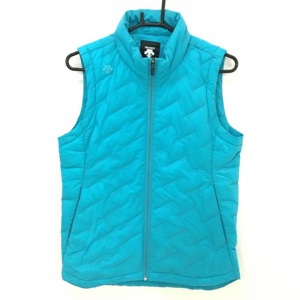 デサントゴルフ 中綿ベスト ライトブルー 肩ロゴ 中田英寿 メンズ L