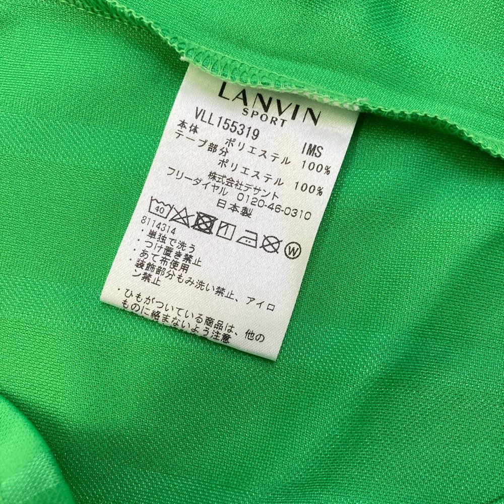 LANVIN LANVIN ゴルフウェア ホワイト ハーフジップ トップス38サイズ
