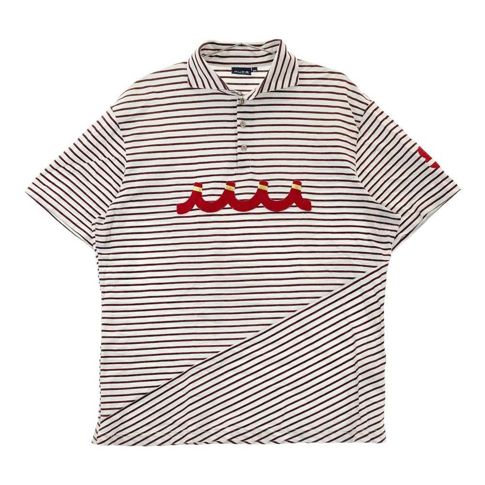 サイズ：2XL MUTA MARINE ムータマリン 半袖ポロシャツ ボーダー柄