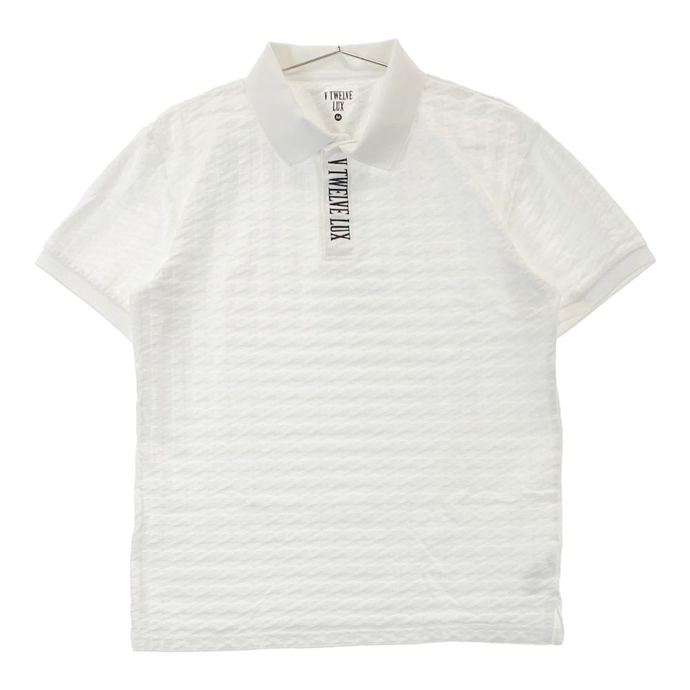 新品未使用　V12ヴィトゥエルヴ　ゴルフ　半袖ポロシャツ　M　ホワイト サイズ：M V12 ヴィトゥエルヴ 半袖ポロシャツ ホワイト系
