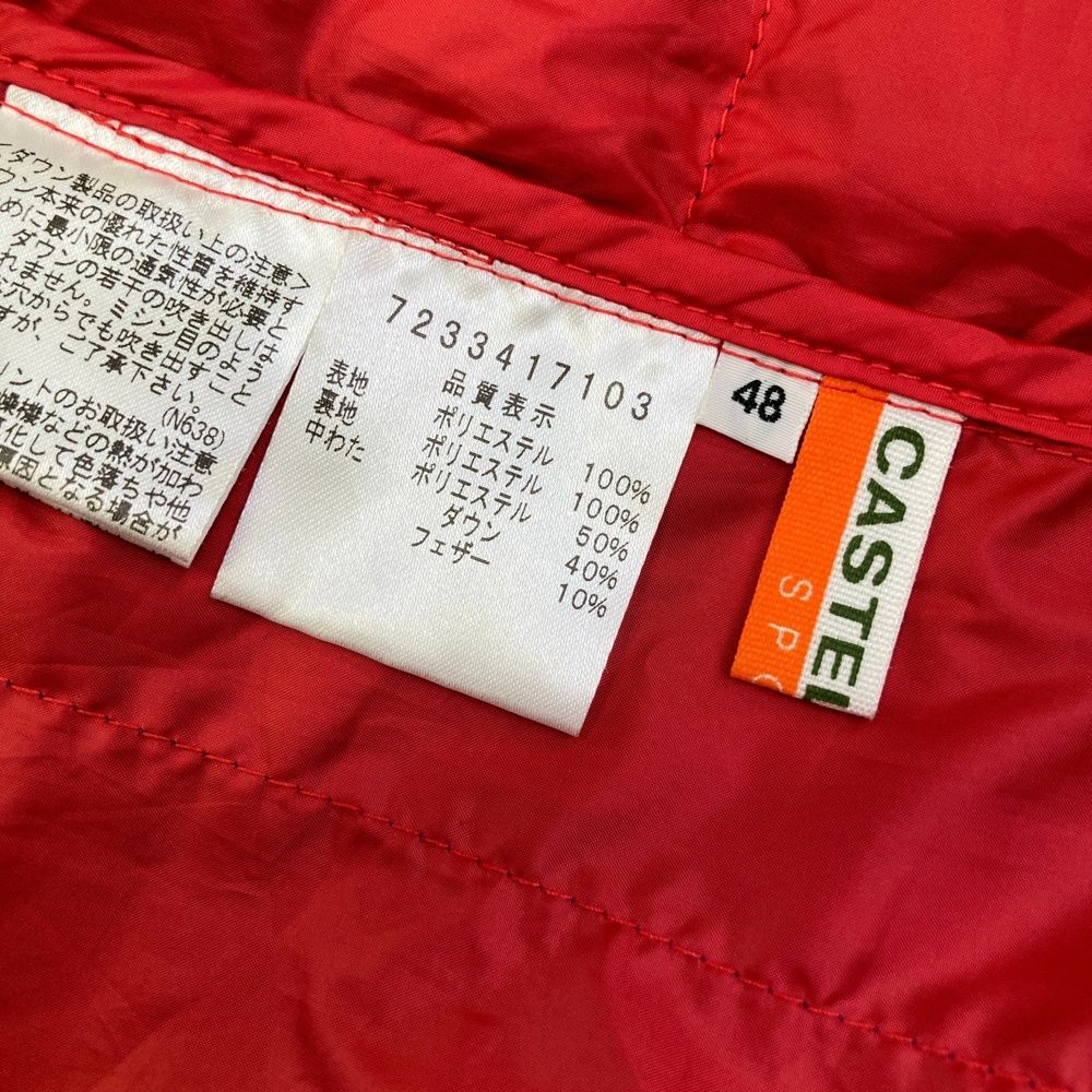 サイズ：48 CASTELBAJAC カステルバジャック ダウン ジップベスト ロゴ