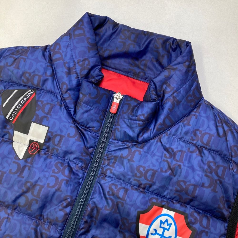 サイズ：48 CASTELBAJAC カステルバジャック ダウン ジップベスト ロゴ