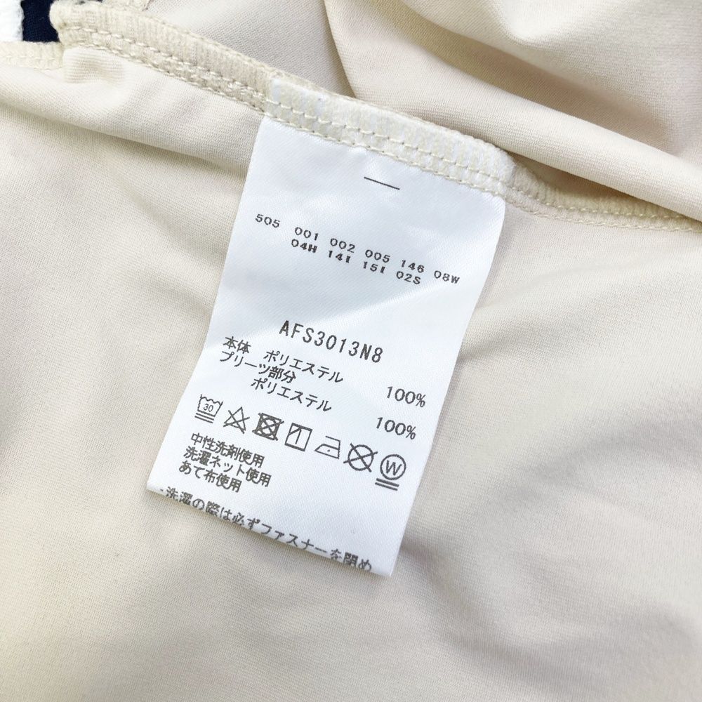 サイズ：M AND PER SE アンパスィ ハーフジップ 半袖ワンピース