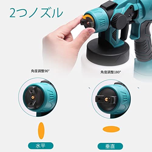 コードレススプレーガン 充電式 電動スプレー 家庭用塗装ガン マキタ18 Vバッテリー対応 水平 垂直 円弧噴霧 噴射量調節 800 mlタンク付き電動塗装機 日本語取扱説明書 本体のみ バッテリー 充電器別売 49 f 8 d 08 b その他 キッチン 食器 キッチン 日用品 その他