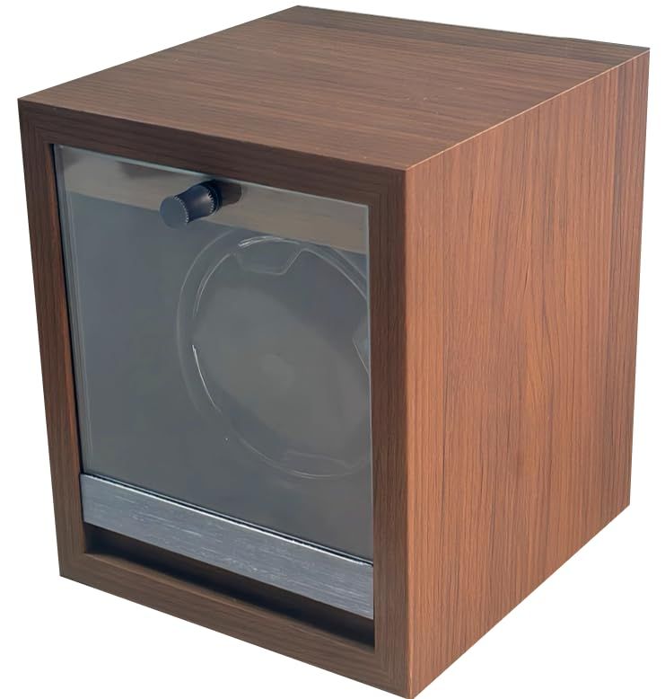 日本ブランド 木製 ワインディングマシーン ウォッチワインダー 時計ケース 自動巻き LEDライト付き 1本巻き ブラウン USB タイプ 82 b 74 afc