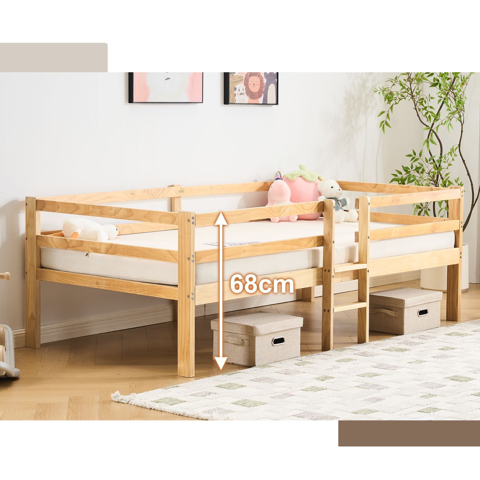 数量限定セール」 ロフトベッド シングルベッド ロータイプ ウッド