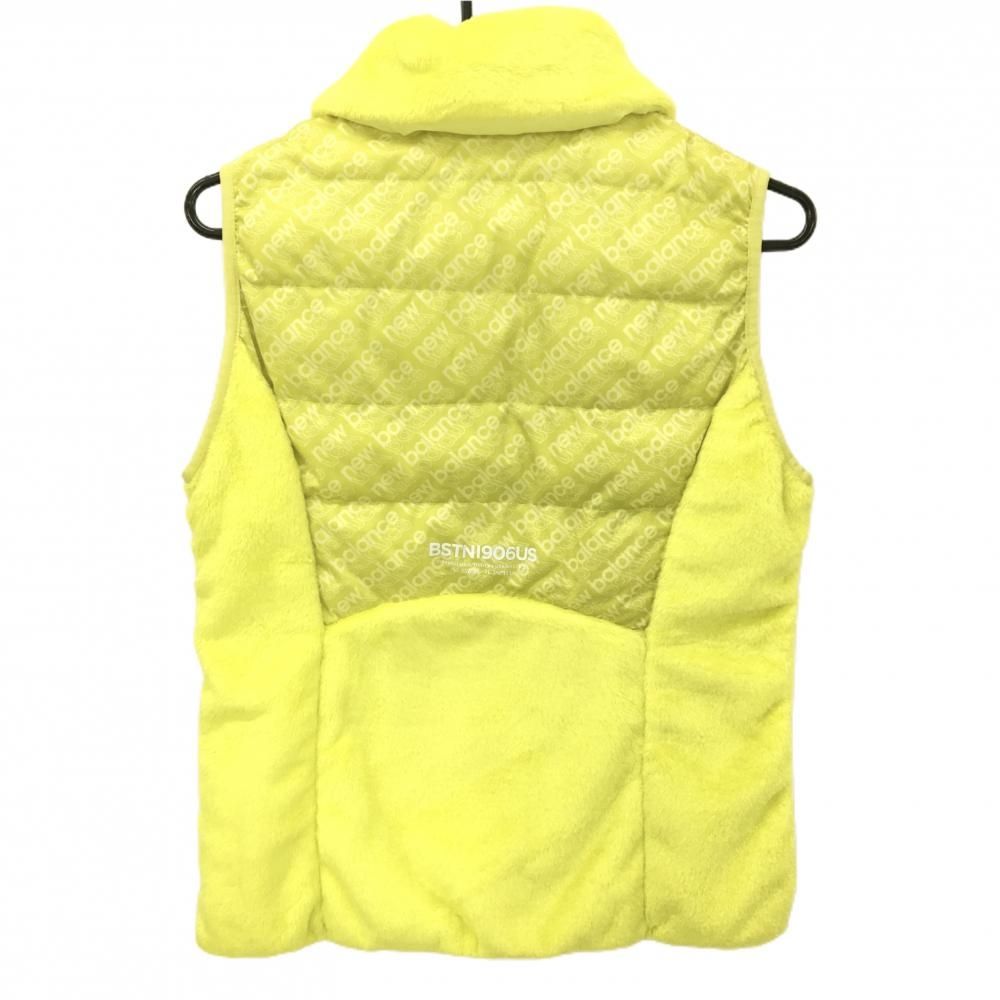 ニューバランスゴルフ New Balance golf ボアコンビベスト 黄色 超美品】ニューバランスゴルフ 襟付き中綿ベスト グリーンイエロー