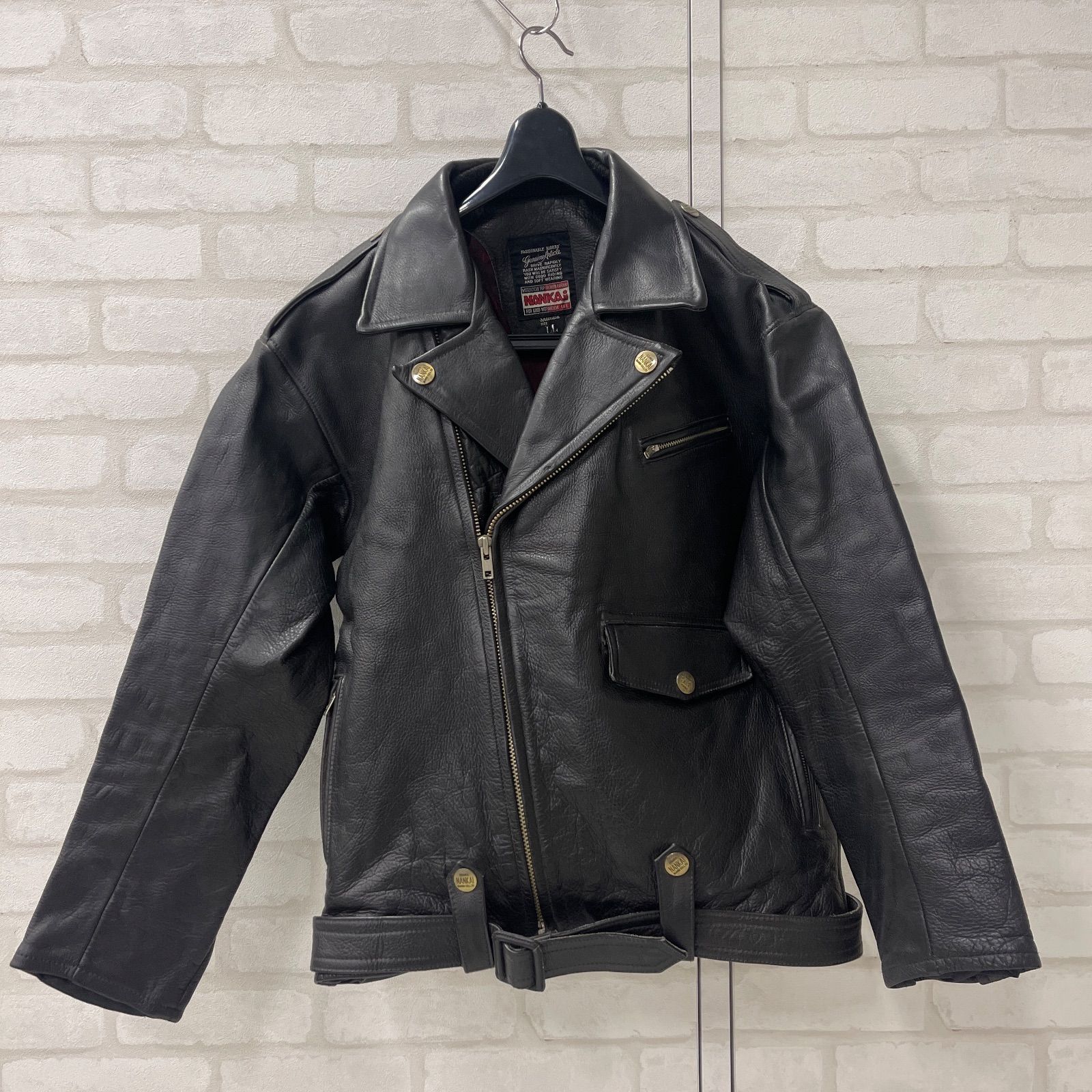 Hiroki Tanaka NANKAI 南海ダブル ライダースジャケット ナンカイ NANKAI 南海 レザー 革 ダブル ライダース ジャケット LL