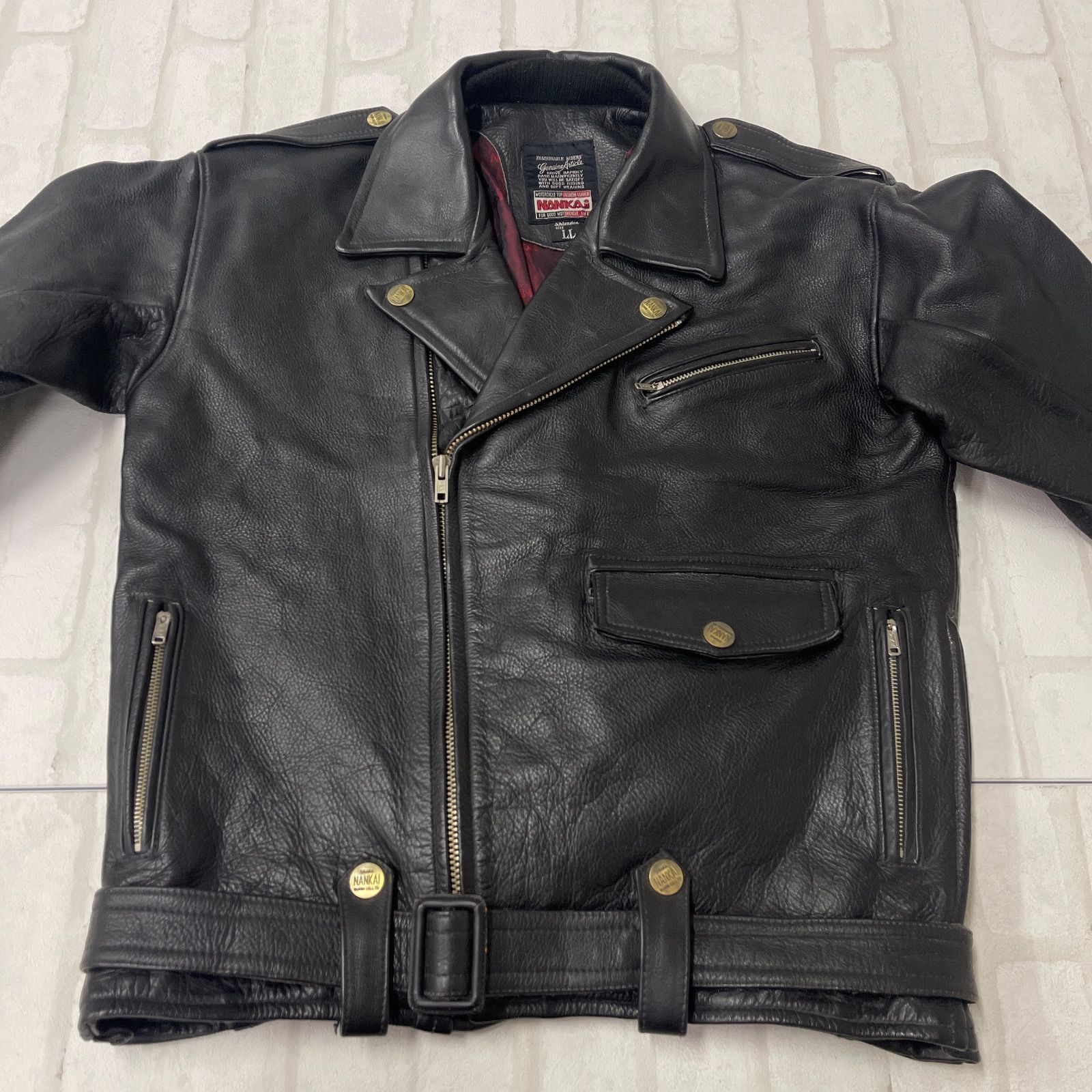 値下げ ナンカイ NANKAI 南海 レザー 革 ダブル ライダース ジャケット