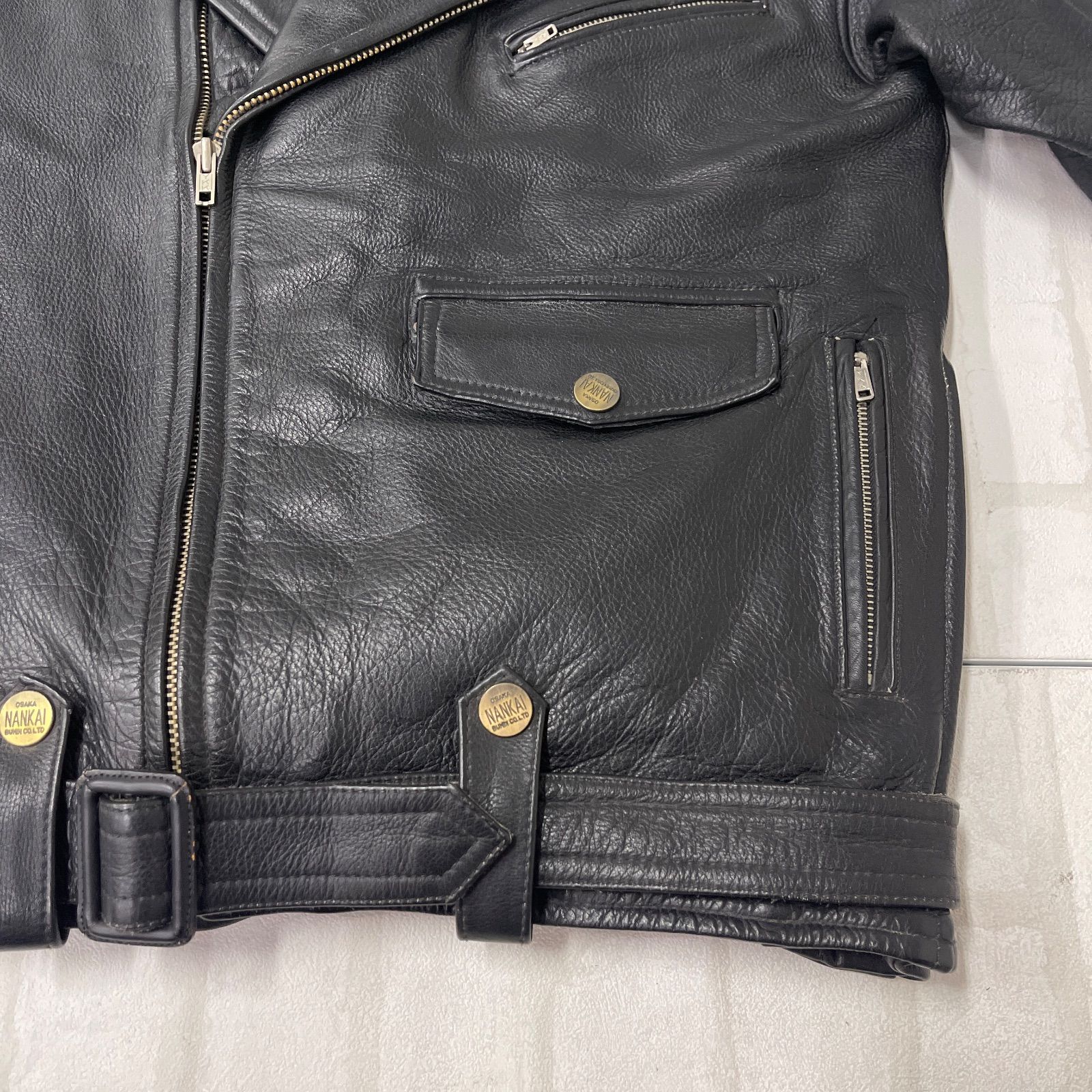 値下げ ナンカイ NANKAI 南海 レザー 革 ダブル ライダース ジャケット