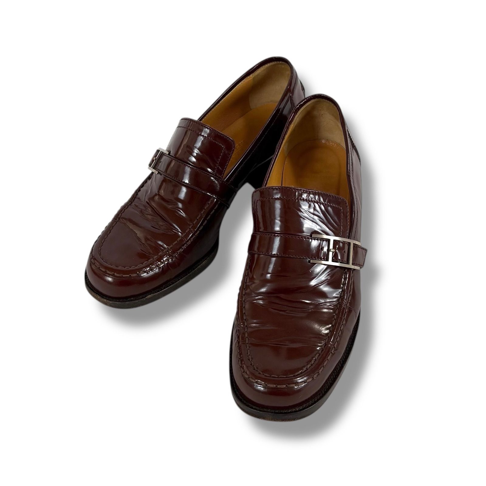 未使用 HERMES エルメス エナメル ローファー パテントレザー(6-6) 未使用 HERMES エルメス エナメル ローファー パテントレザー(6-6)