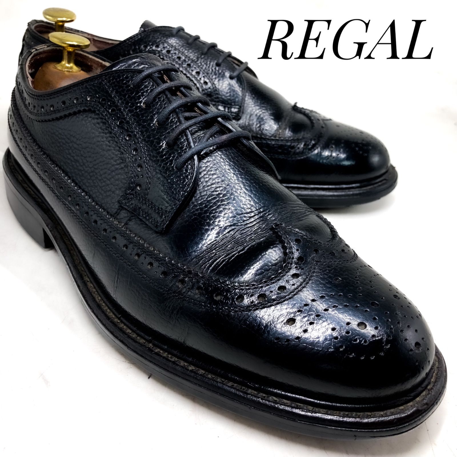 REGAL リーガル ウィングチップ アメリカンブローグ PIGEONソール 黒 