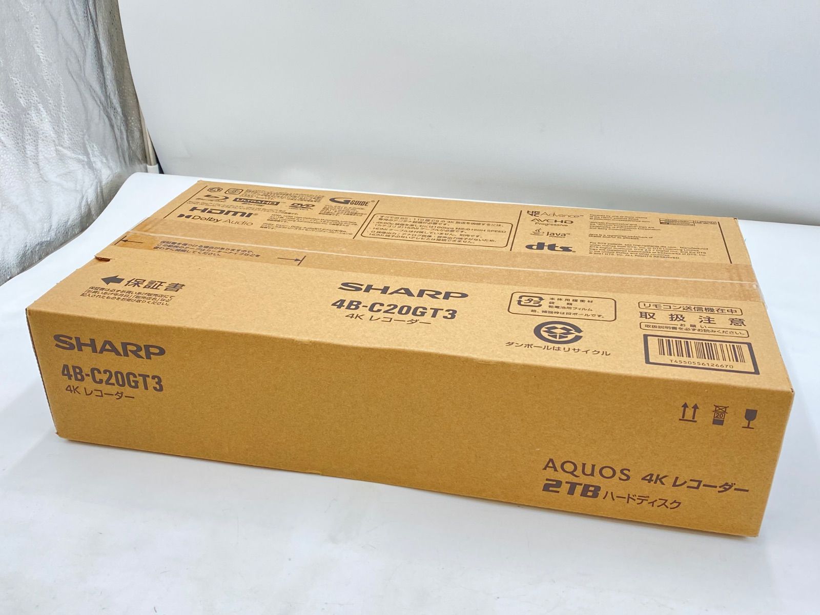 SHARP シャープ AQUOS 4K レコーダー 2TB ハードディスク 4B-C20GT3 