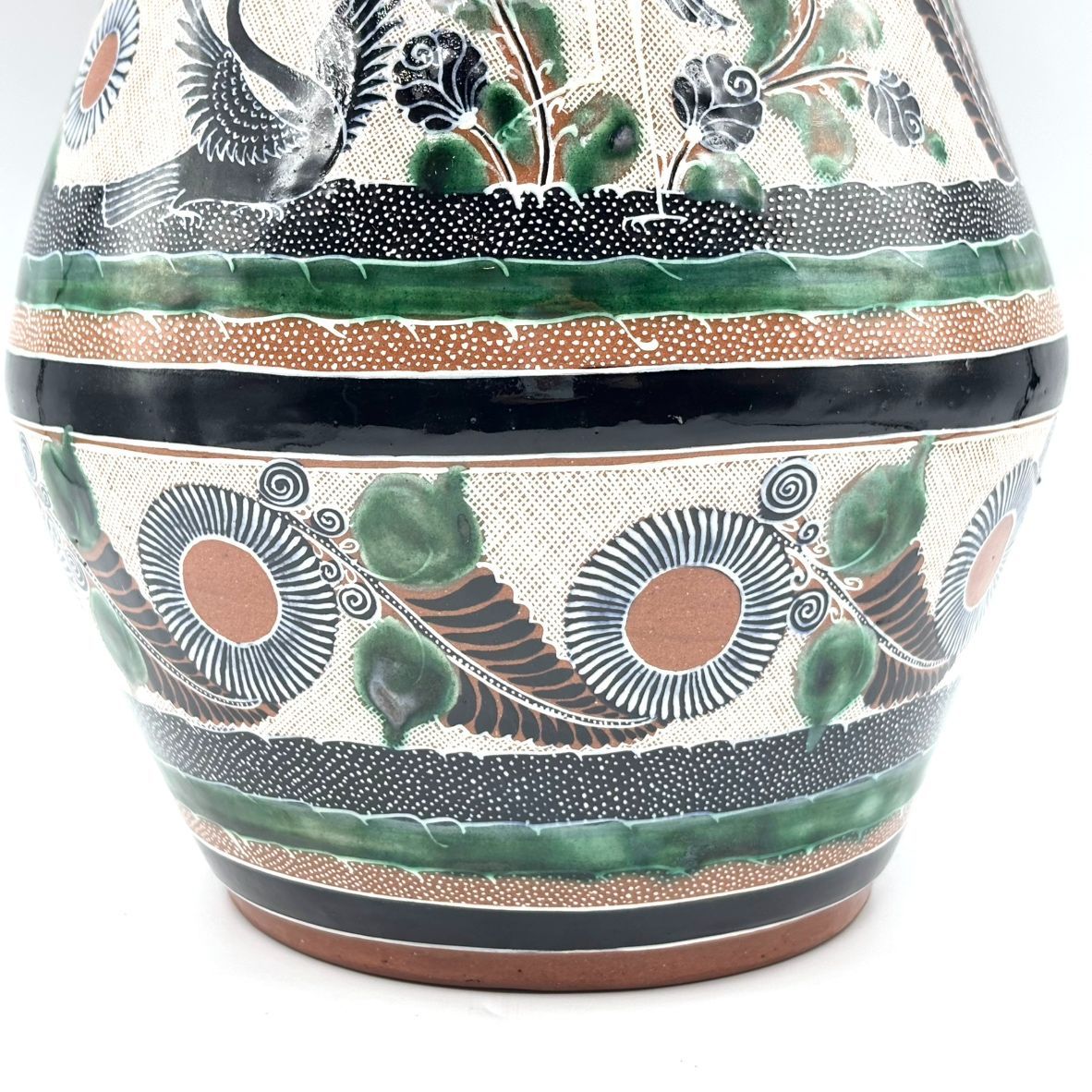 え沖】 トナラ焼き 花瓶 壺 JOSE BERNABE C ホセ ベルナベ作 メキシコ