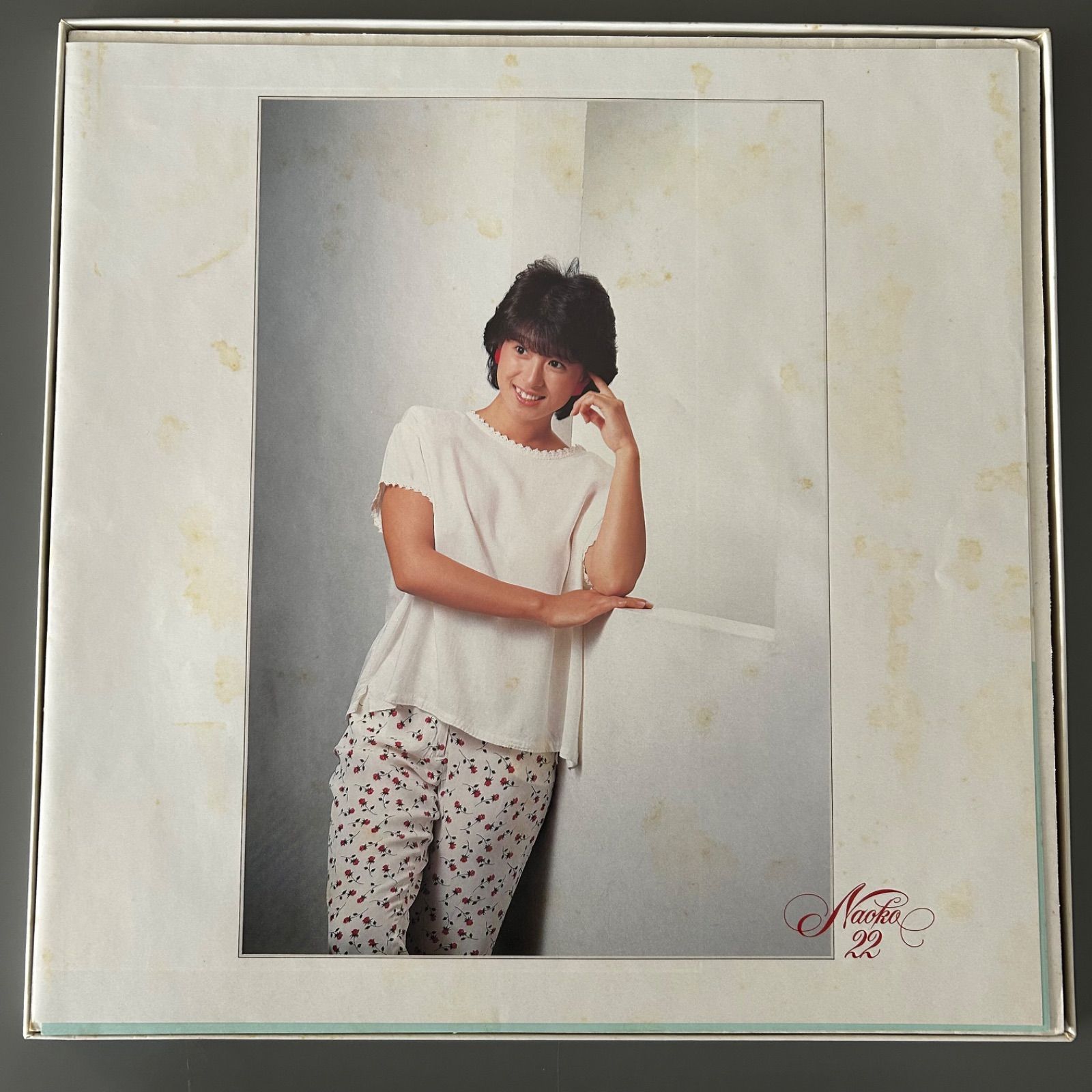 盤面美品/帯付】河合奈保子 2枚組LP『Naoko 22』特典カード・写真集付