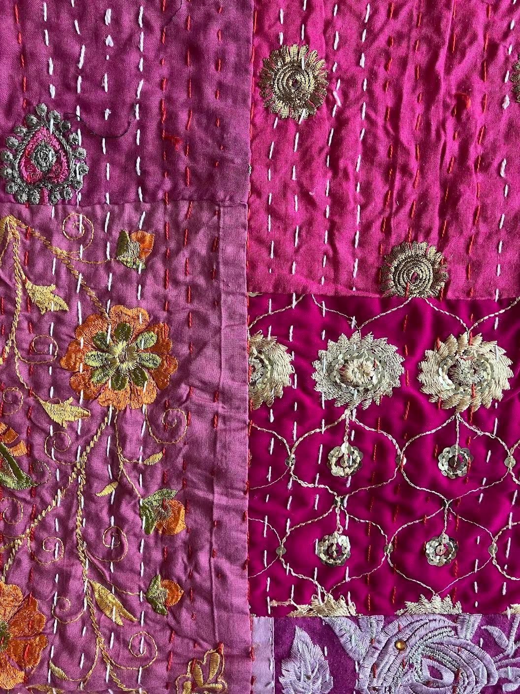 カンタキルト マルチカバー サリーパッチワーク #28 PINK - メルカリ