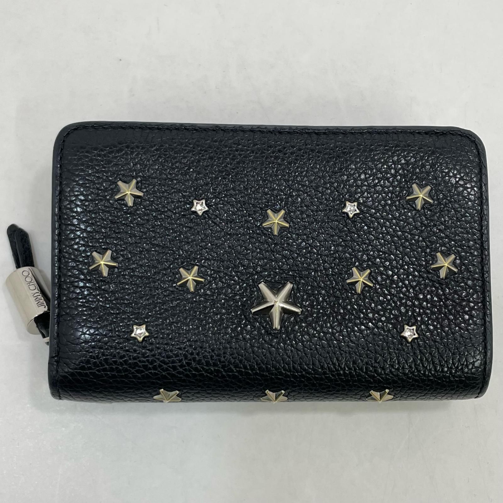 中古】JIMMY CHOO | ジミーチュウ シルバースタースタッズ 二つ折り