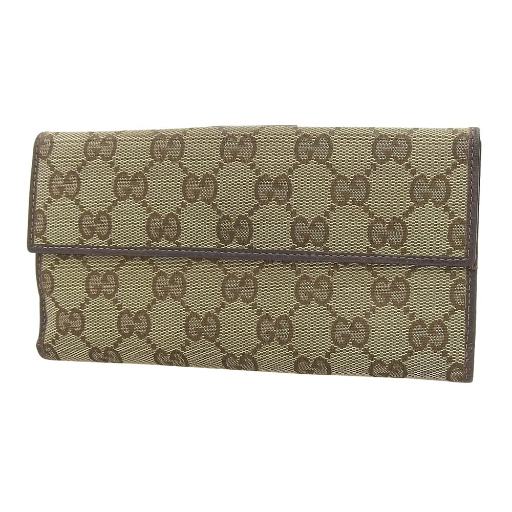 本物保証】 グッチ GUCCI GGキャンバス Wホック長財布 141410 2149