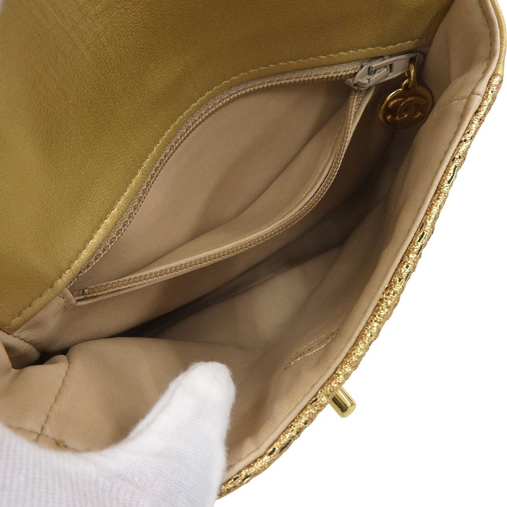 本物保証】 希少 レア 保付 超美品 シャネル CHANEL ココマーク 西陣織