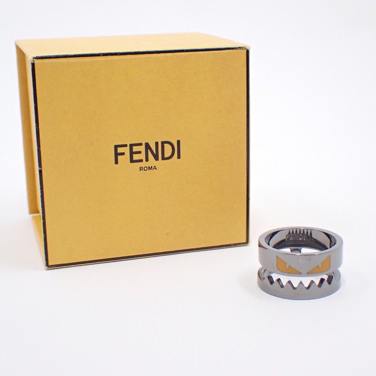 FENDI フェンディ バグズ モンスター リング 指輪 シルバー色金具 L