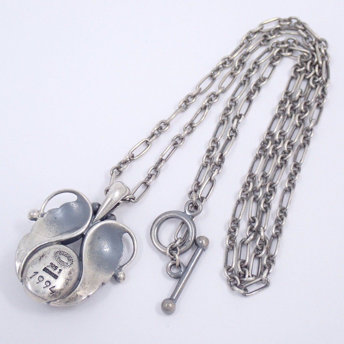 ジョージジェンセン 1994 ガーネット ネックレス GEORG JENSEN 