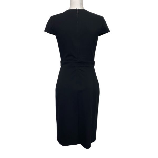 新品未使用MAX MARA黒色長袖Vネック ギャザー入りワンピース44サイズ ◇ 未使用 マックスマーラ Max Mara カシュクールドレス ワンピース