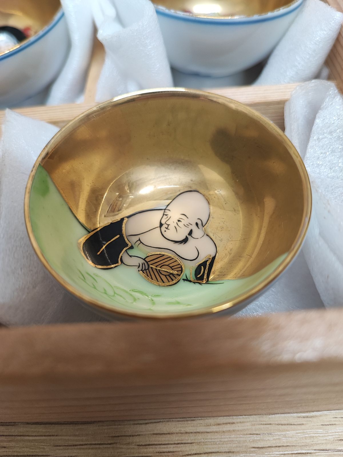 未使用】九谷焼 七福神 組盃 縁起物 - メルカリ