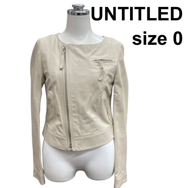 UNTITLED アンタイトル　ラムレザージャケット　ノーカラージャケット ◇ アンタイトル UNTITLED アウター レジャージャケット 長袖 ノー