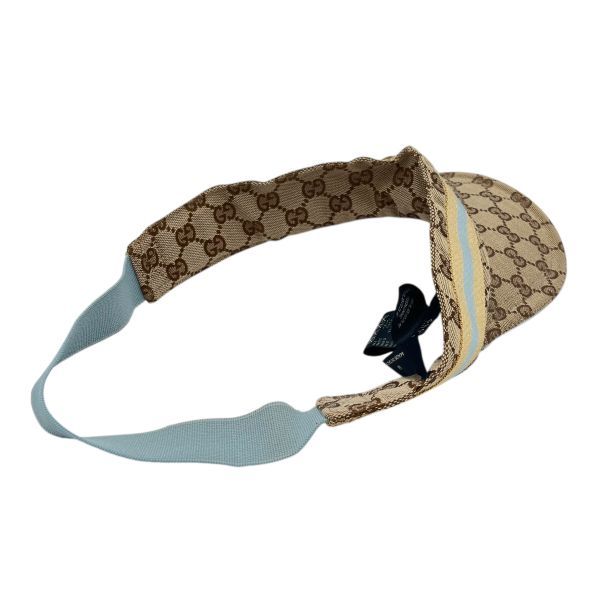 ○ 【ジャンク品】 グッチ GUCCI サンバイザー GGキャンバス ダブルG