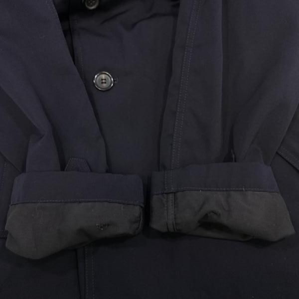 中古】COMME des GARCONS HOMME DEUX ウールトレンチコート ネイビー