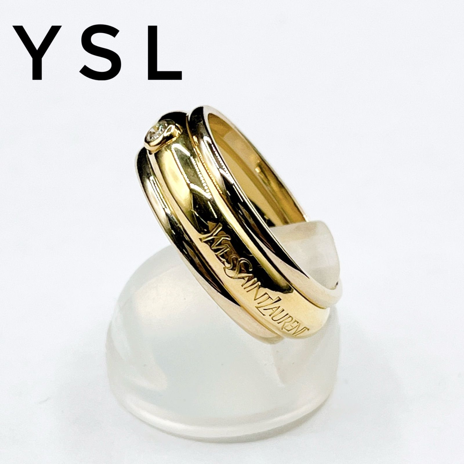 美品🌻Yves Saint Laurent ホワイトゴールド イエローゴールド