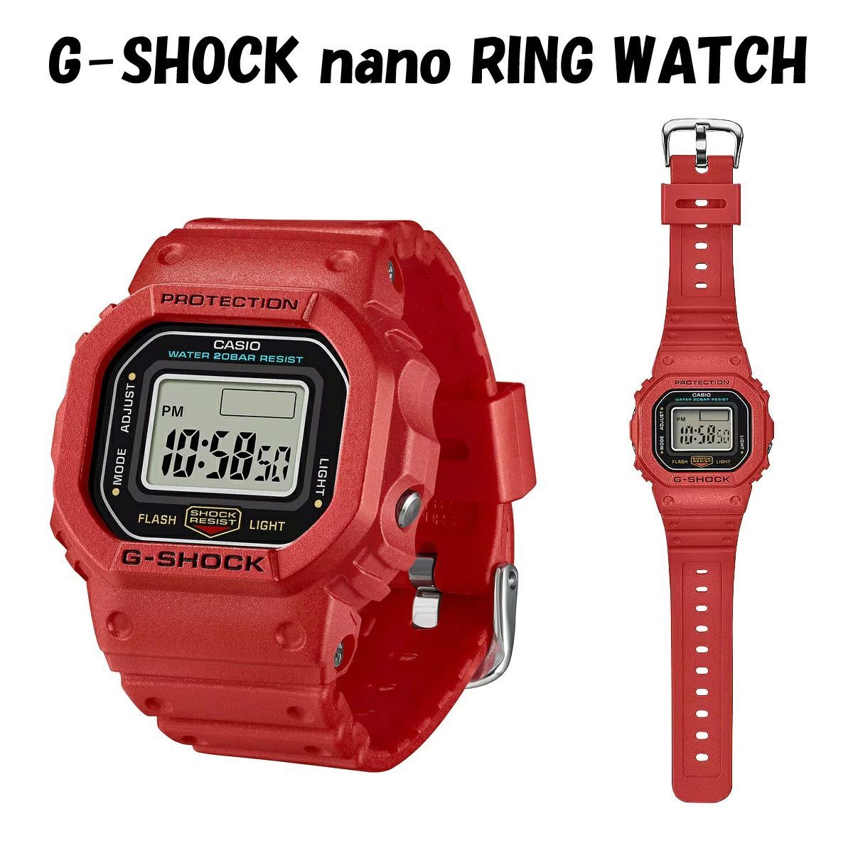 CASIO G-SHOCK nano 5600 SERIES RING WATCH DWN-5600-4 カシオ リング