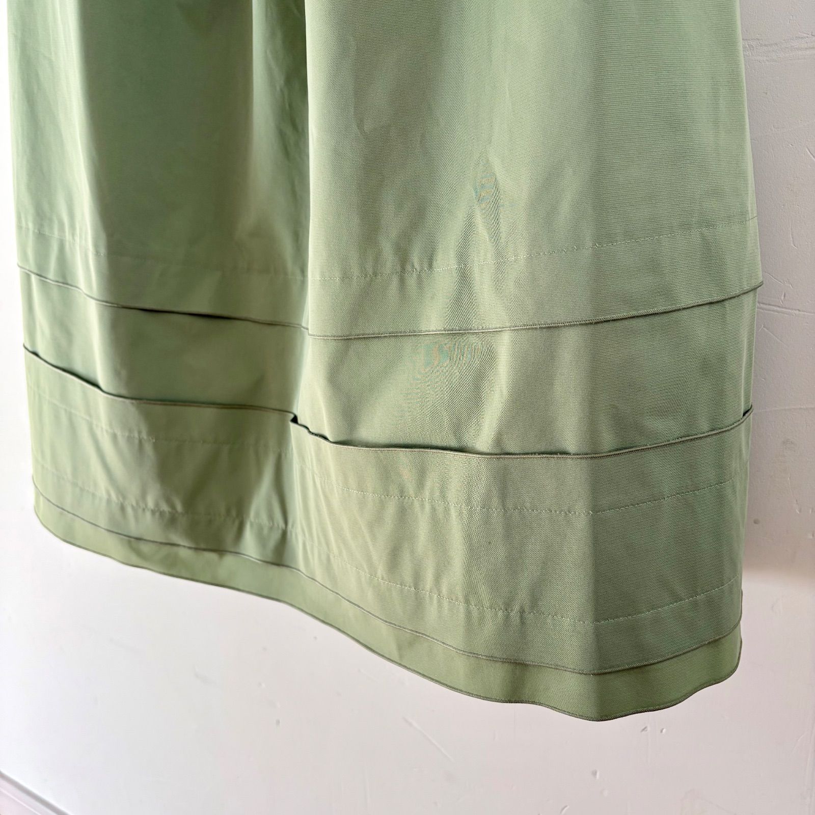 FOXEY NEW YORK エンパイアワンピース 40 グリーン 膝丈 - メルカリ