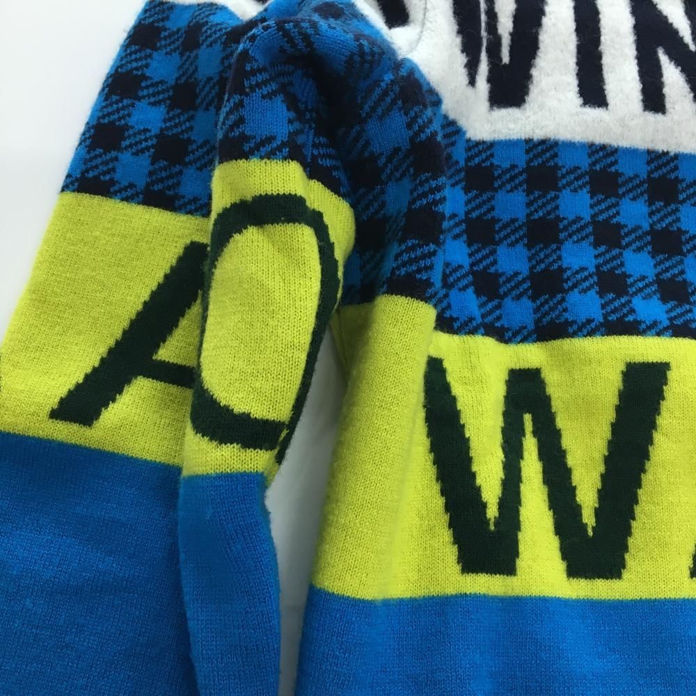 美品】ワック セーター 白×マルチカラー 総柄 チェック 裏地付
