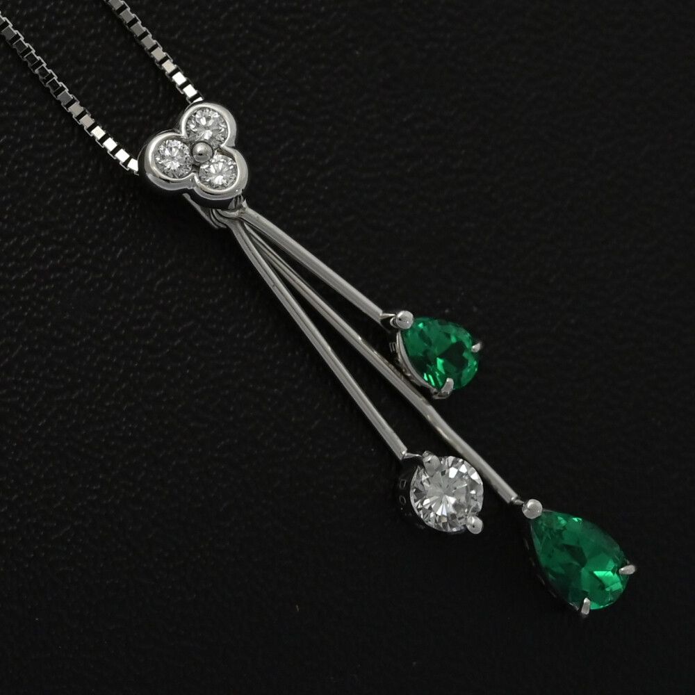 エメラルド 3.28ct ネックレス PT900(Pm900刻印 【厳選】【定価 エメラルド 3.28ct ネックレス PT900(Pm900刻印 【厳選】【定価