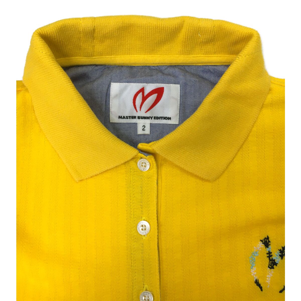 MASTER BUNNY EDITION ポロシャツ イエロー サイズ2 中古 レディース マスターバニーエディション MASTER BUNNY EDITION