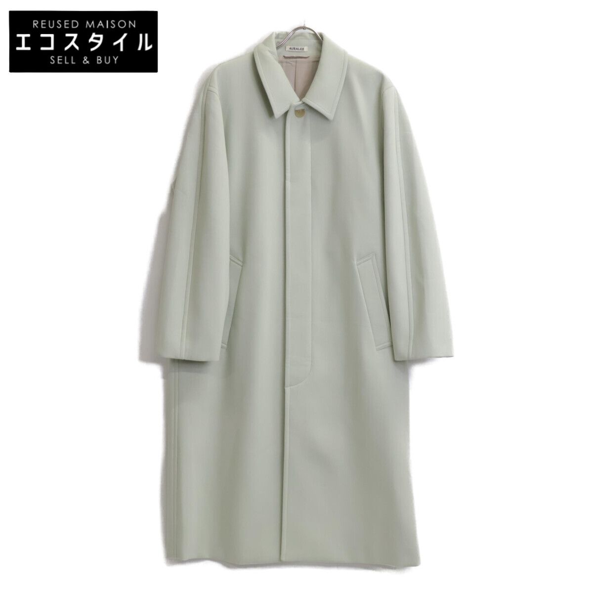 AURALEE オーラリー 25年製 A25SC01SW ﾗｲﾄｸﾞﾘｰﾝ ｽﾎﾟﾝｼﾞｳｰﾙﾂｲｰﾙ ｽﾃﾝｶﾗｰ