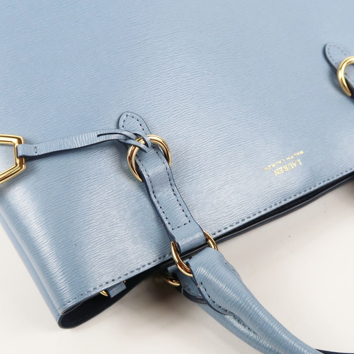 超美品】RALPH LAUREN ラルフローレン ブルー系 2WAYショルダー 