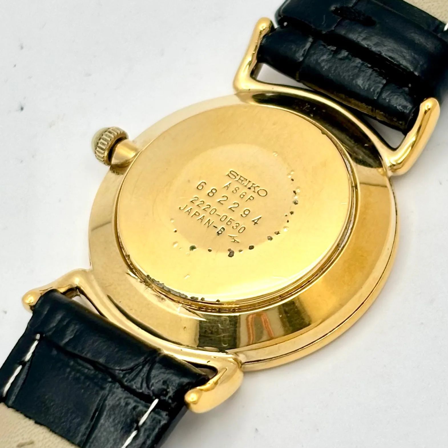 新品電池】SEIKO セイコー 機械式 手巻き ゴールド メンズ 腕時計 2200