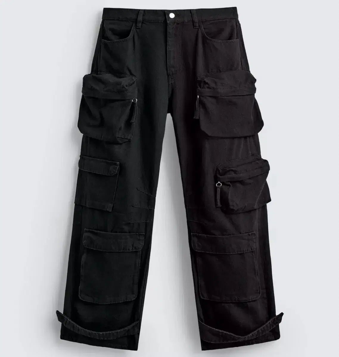 新品/32 ZARA ユーティリティポケットパンツ デニムカーゴポケット