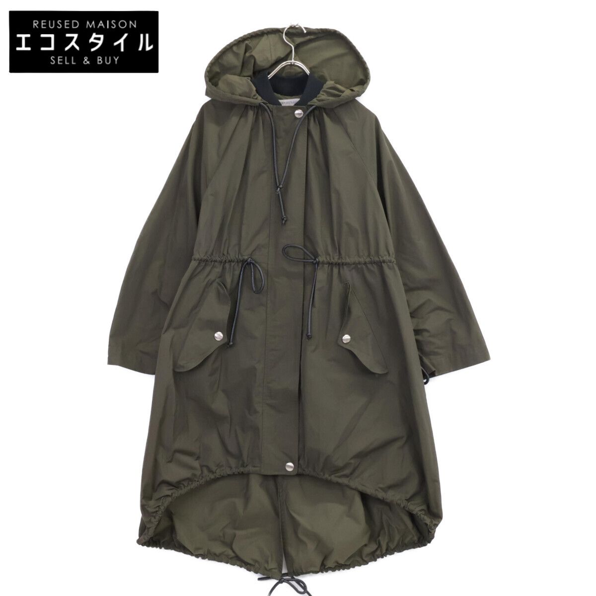 theoryluxe カーキ色 フード付きモッズコート 38 theoryluxe カーキ色