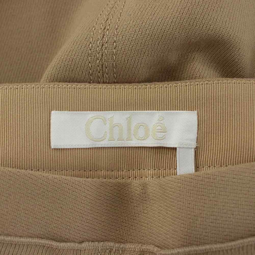 クロエ CHLOE タイトスカート ウール ひざ丈 36 ベージュ /XZ □GY57