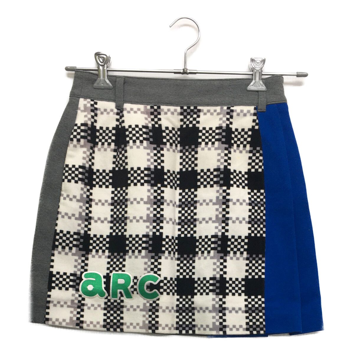中古 レディース アルチビオ archivio スカート 36(S) グレー×白 ストレッチ チェック