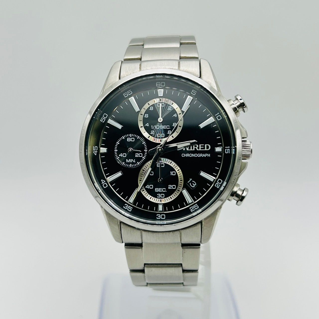 稼働品 SEIKO セイコー WIRED ワイアード クロノグラフ メンズ 腕時計 