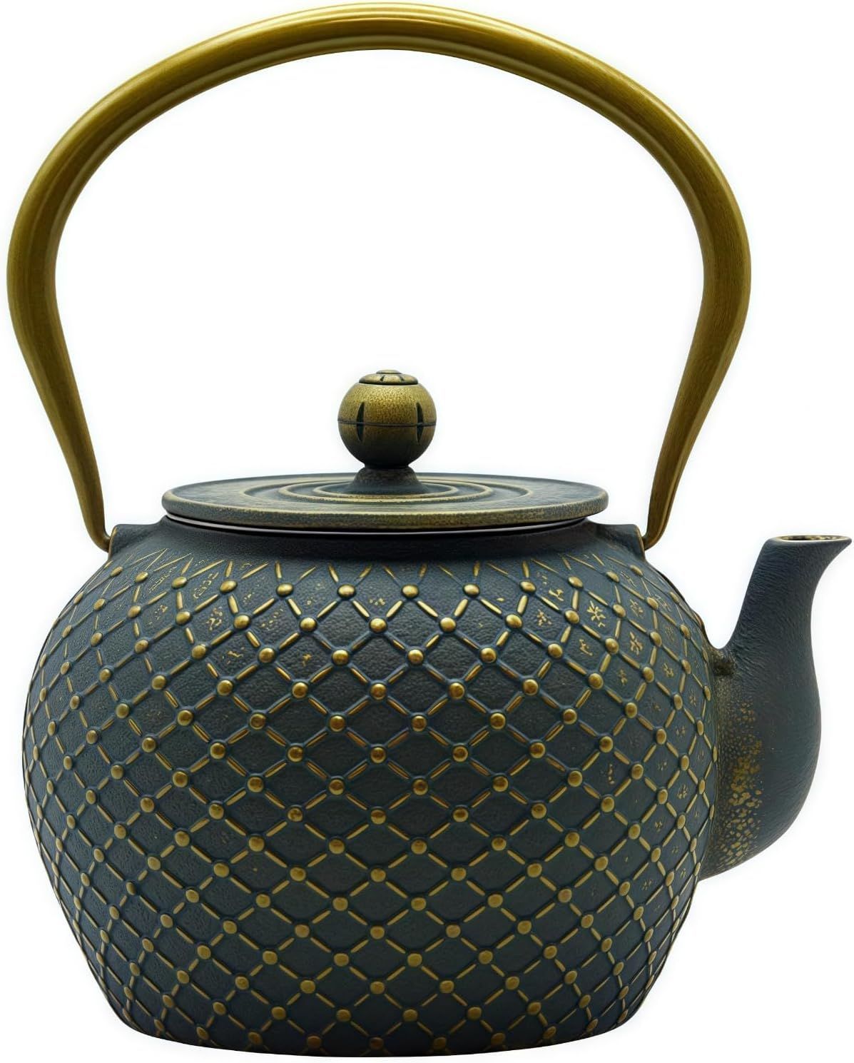 お茶鉄瓶 鉄器 焼鉄瓶 茶道道具 急須 鉄製 1200ml 茶こし付きティーセット 直火