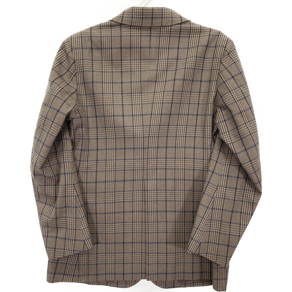 KIJI キジ ﾌﾞﾗｳﾝ ﾁｪｯｸ ｳｰﾙ ﾃｰﾗｰﾄﾞｼﾞｬｹｯﾄ 2 - メルカリ